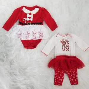 2 NB Christmas Outfits for Girls